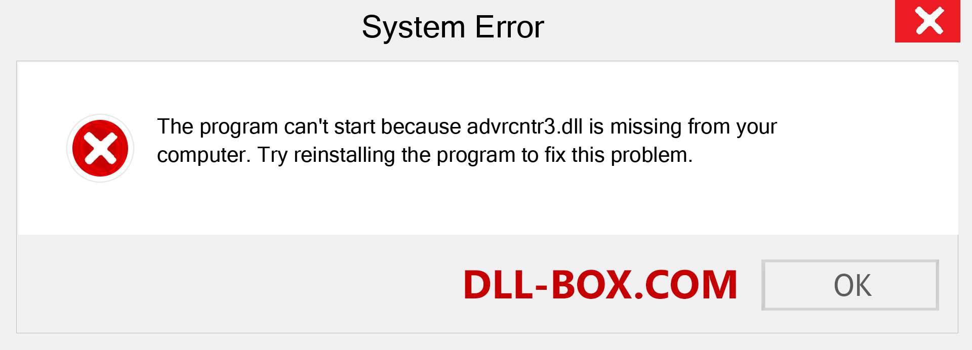  advrcntr3.dll file is missing?. Download for Windows 7, 8, 10 - Fix  advrcntr3 dll Missing Error on Windows, photos, images